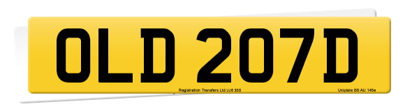 Registration number OLD 207D